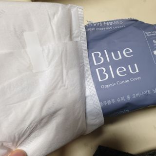 블루블루 유기농 순면 커버 생리대 — 5점을 준 리뷰어가 2021년 2월 올린 사용 사진