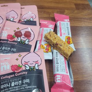 일동제약 마이니 마이니 늘씬날씬 콜라겐 세트 — 5점을 준 리뷰어가 2021년 2월 올린 사용 사진