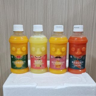 탐라원 제주의 맛, 몬딱주스 4종세트 - 한라봉몬딱주스, 천혜향몬딱주스, 청귤에이드, 당근몬딱주스 — 3점을 준 리뷰어가 2021년 8월 올린 사용 사진