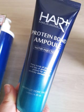 헤어플러스 단백질탈모샴푸 500ml+단백질본드앰플 145ml — 5점을 준 리뷰어가 2021년 3월 올린 사용 사진