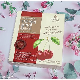 자연에온 가득담은 몽모랑시 타트체리 콜라겐 젤리스틱 — 4점을 준 리뷰어가 2021년 1월 올린 사용 사진