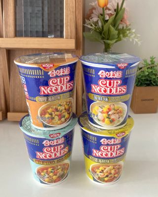 NISSIN 닛신 컵누들  4종 - 씨푸드오리지날, 씨푸드 스파이시, 씨푸드 커리, 씨푸드 XO소스 — 5점을 준 리뷰어가 2022년 4월 올린 사용 사진