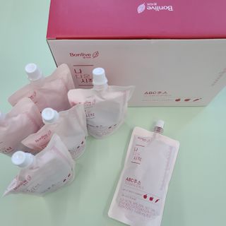12월 15일 출시, 건강기능식품 브랜드 본리브 나 다운 시작 제품 3종 — 5점을 준 리뷰어가 2021년 2월 올린 사용 사진
