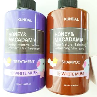 쿤달 [KUNDAL 공식] 프리미엄 헤어 케어 스페셜 세트 샴푸 500ml &amp; 트리트먼트 500ml — 3.5점을 준 리뷰어가 2021년 3월 올린 사용 사진