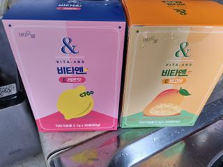 비타앤C 레몬맛, 망고맛 — 5점을 준 리뷰어가 2021년 4월 올린 사용 사진