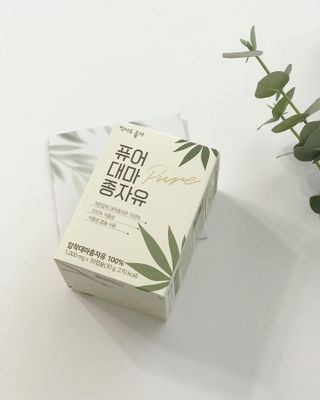 먹어도좋아 퓨어대마종자유 — 5점을 준 리뷰어가 2022년 1월 올린 사용 사진