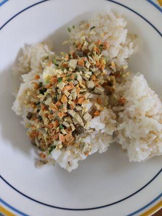 해풀잎 누구나 김밥*1ea [(혼합야채 35g *1ea,  김밥김 (5g, 5ea),  양념간장 (6g, 5ea), 참기름(5g, 2ea)] — 4점을 준 리뷰어가 2022년 7월 올린 사용 사진