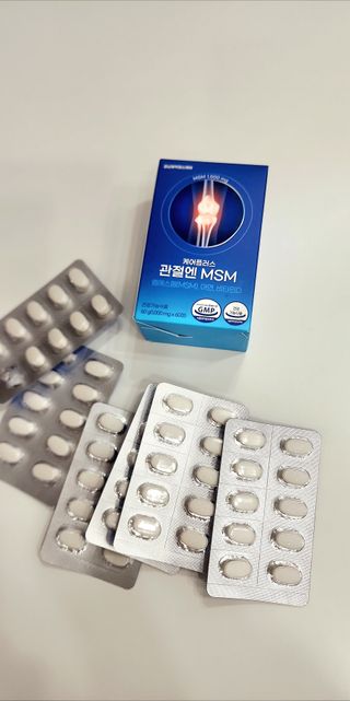 [경남제약헬스케어]케어플러스 관절엔 MSM 1000mg 60정/1개월분/관절/뼈/연골 영양/비타민D+아연/1일2정 — 5점을 준 리뷰어가 2024년 1월 올린 사용 사진