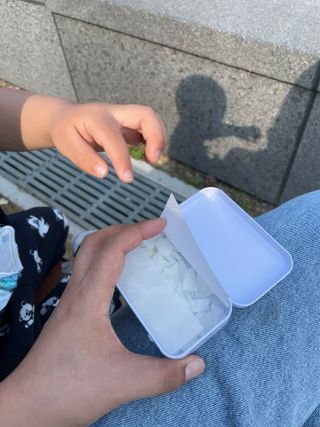 [아이스칩스] 무설탕 비건 자일리톨 캔디 7종 2개기준 — 5점을 준 리뷰어가 2021년 6월 올린 사용 사진