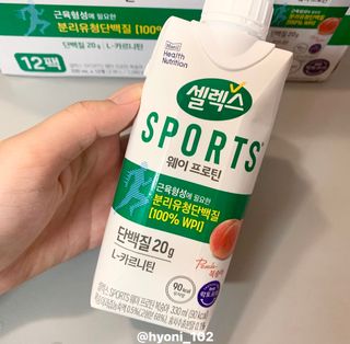 셀렉스스포츠 셀렉스 스포츠 웨이 프로틴 복숭아_ 330ml x 12팩 — 3점을 준 리뷰어가 2021년 10월 올린 사용 사진