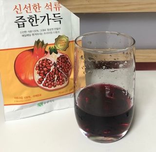 즙한가득 양배추사과즙/석류즙 30포, 선물박스 택1 — 5점을 준 리뷰어가 2022년 1월 올린 사용 사진