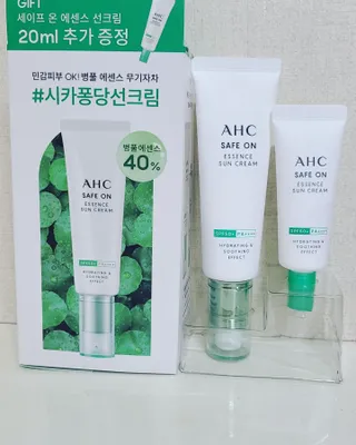 [AHC] 세이프온 에센스 선크림 올리브영 스페셜 증정 기획세트 — 5점을 준 리뷰어가 2022년 6월 올린 사용 사진