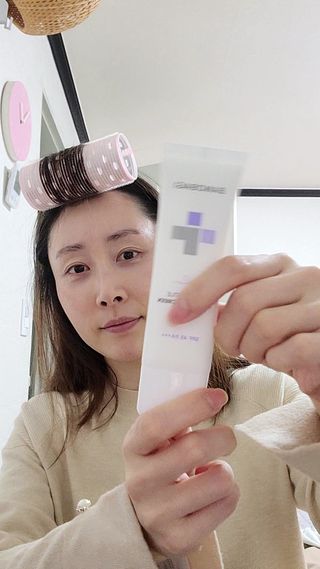 바노바기 코스메틱 바노바기 밀크씨슬 리페어 시카 선스크린 플러스 50ml — 3점을 준 리뷰어가 2023년 2월 올린 사용 사진