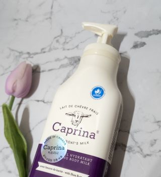 [카프리나]프레쉬 산양밀크 어메이징 바디로션 350ml (시어버터 향) — 5점을 준 리뷰어가 2023년 6월 올린 사용 사진