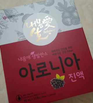 서울약사신협_내몸애생발란스아로니아_70ml x 30포 — 5점을 준 리뷰어가 2021년 7월 올린 사용 사진