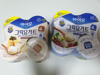 매일바이오 그릭요거트 오리지널 플레인 4개, 로스터리 커피믹스 4개 — 5점을 준 리뷰어가 2021년 12월 올린 사용 사진