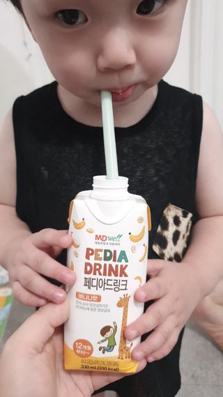 메디웰 페디아드링크 미니 바나나맛 — 5점을 준 리뷰어가 2021년 7월 올린 사용 사진