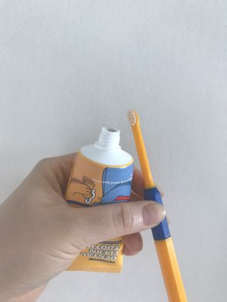 Pethroom 페스룸 PETHROOM DENTAL CARE SET 페스룸 덴탈 케어 세트 / 덴탈 클린 칫솔 + 덴탈 클린 치약 — 5점을 준 리뷰어가 2020년 12월 올린 사용 사진