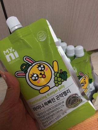 일동제약 마이니 마이니 쏙빠진 곤약젤리 — 5점을 준 리뷰어가 2021년 2월 올린 사용 사진