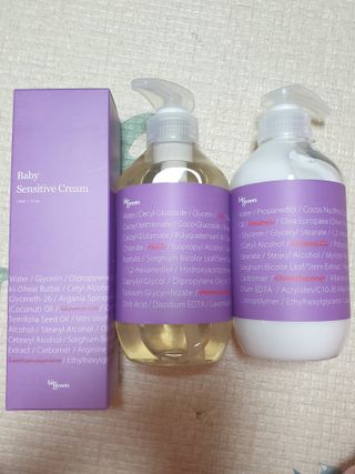 빅그린 베이비라인 3종세트 - 샴푸앤바디워시500ml,올인원로션500ml,바디크림170ml — 5점을 준 리뷰어가 2022년 11월 올린 사용 사진