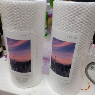 부직포나라 중금속유해물질ZERO 뜯어쓰는 주방 일회용수세미 60매 2매 — 5점을 준 리뷰어가 2022년 10월 올린 사용 사진