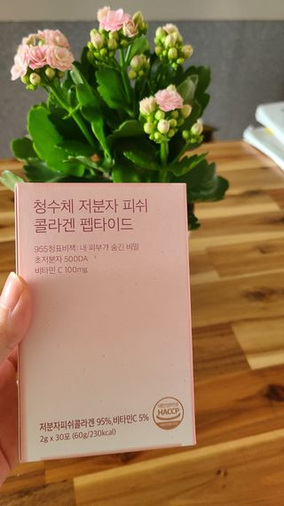 방방곳곳 청수체 콜라겐 — 5점을 준 리뷰어가 2022년 4월 올린 사용 사진