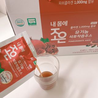 농업회사법인조은 유기농 석류 NFC 착즙주스 70ml 30포 — 4점을 준 리뷰어가 2021년 10월 올린 사용 사진