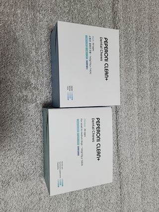페페로니 2종 세트 클린플러스 덴탈껌 치킨+덕 — 5점을 준 리뷰어가 2021년 8월 올린 사용 사진