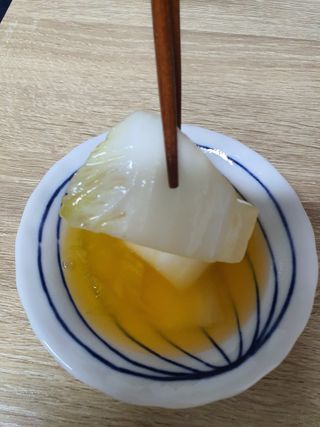 셰프애찬 단호박 백김치 1kg — 5점을 준 리뷰어가 2022년 10월 올린 사용 사진