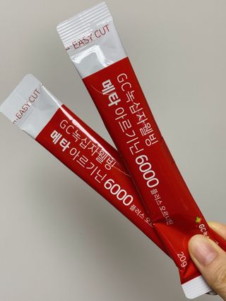 메타아르기닌 GC녹십자웰빙 메타 아르기닌 6000 플러스 오르니틴 — 5점을 준 리뷰어가 2022년 10월 올린 사용 사진