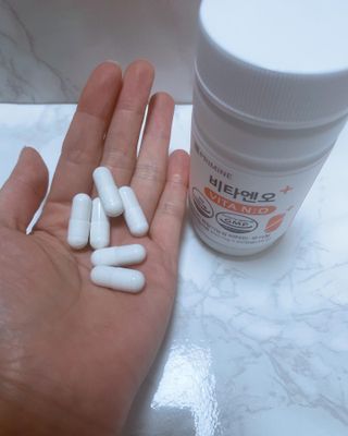 프리마인 성큼다가온 봄, 이너뷰티를 챙겨야 피부도 화사하게, 컨디션도 활기차게. 흡수율을 높인 고효율 비타민. — 4.5점을 준 리뷰어가 2022년 12월 올린 사용 사진