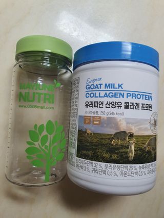 메이준뉴트리 유러피언 산양유 콜라겐 프로틴 — 5점을 준 리뷰어가 2021년 6월 올린 사용 사진