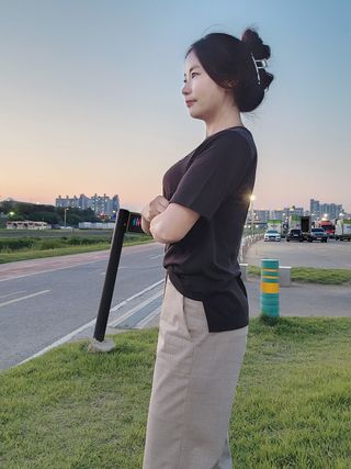 더그린랩 WOMEN TWIST MODAL SHORT SLEEVE — 5점을 준 리뷰어가 2023년 6월 올린 사용 사진