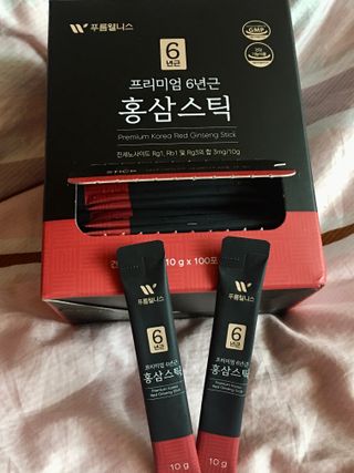 [푸름웰니스] 프리미엄 6년근 홍삼스틱 3mg x 100포 — 5점을 준 리뷰어가 2022년 3월 올린 사용 사진