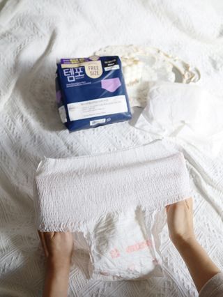 FREE [템포] 패드 내추럴순면 입는 오버나이트 5P * 2개 — 5점을 준 리뷰어가 2023년 10월 올린 사용 사진