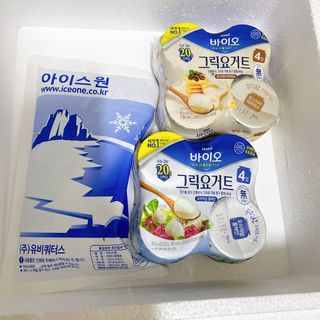 매일바이오 그릭요거트 오리지널 플레인 4개, 로스터리 커피믹스 4개 — 4점을 준 리뷰어가 2021년 12월 올린 사용 사진