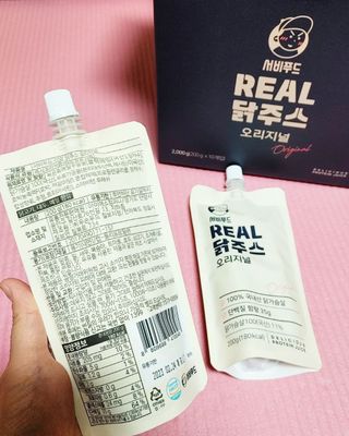 서비푸드 리얼 닭주스 오리지널 200g 1세트 10개입 — 5점을 준 리뷰어가 2022년 3월 올린 사용 사진