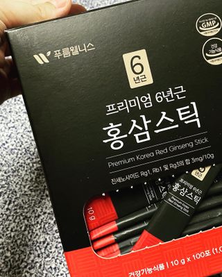 [푸름웰니스] 프리미엄 6년근 홍삼스틱 3mg x 100포 — 5점을 준 리뷰어가 2022년 3월 올린 사용 사진