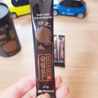 프리마인 자체 기업부설 연구소에서 찾아낸 건강한 수면의 비밀.  슬립토 플러스 30포 — 5점을 준 리뷰어가 2022년 5월 올린 사용 사진