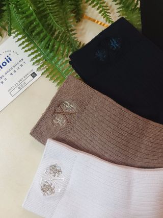 [사이즈가 있는 양말 필로이] 남/여 골지 발목 양말 4족 세트 남【S, M, L, XL】여【S, M, L】_컬러 랜덤 — 5점을 준 리뷰어가 2022년 6월 올린 사용 사진