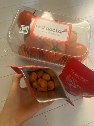 레드닥터 완숙토마토 + 통째로 동결건조한 대추방울토마토 — 5점을 준 리뷰어가 2022년 12월 올린 사용 사진