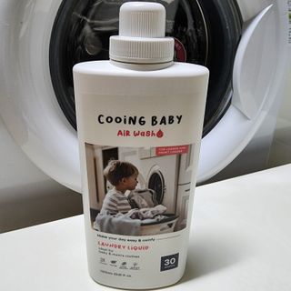 쿠잉베이비 에어워시 세탁세제,섬유유연제 1L — 5점을 준 리뷰어가 2023년 1월 올린 사용 사진
