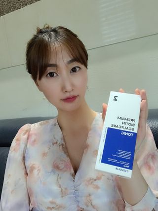 클라우드랩 프리미엄 비오틴 스칼프 케어 토닉 — 4점을 준 리뷰어가 2021년 5월 올린 사용 사진