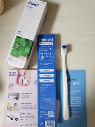 주식회사 클린디 [클린디]🌿민트향으로 상쾌하게, 단짝가글 + 맞춤 칫솔 + 치약 세트🦷 — 5점을 준 리뷰어가 2022년 3월 올린 사용 사진