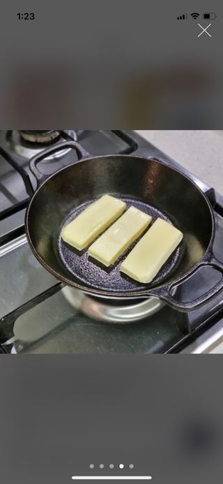 앙투어솔레 아일랜드 구워먹는 치즈 100 자연 치즈 와인안주 300g(100g x 3팩) — 4점을 준 리뷰어가 2022년 8월 올린 사용 사진