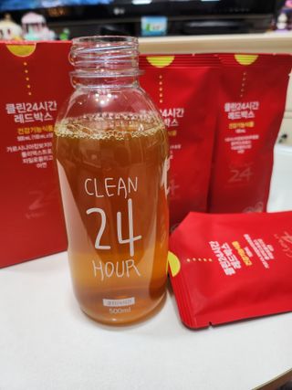 클린24시간 레드박스 1BOX(5포) + 전용보틀(500ml) — 5점을 준 리뷰어가 2024년 1월 올린 사용 사진