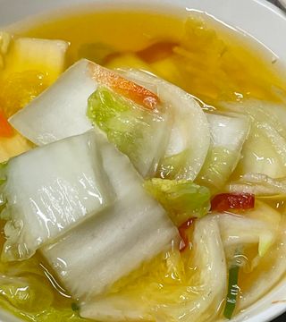 셰프애찬 단호박 백김치 1kg — 5점을 준 리뷰어가 2022년 10월 올린 사용 사진