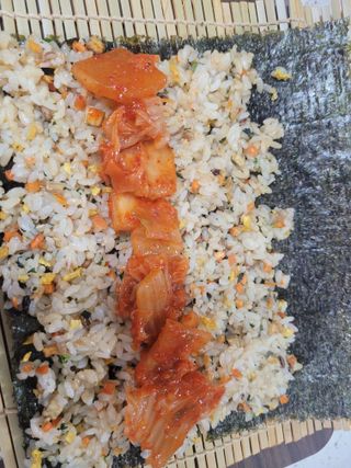 해풀잎 누구나 김밥*1ea [(혼합야채 35g *1ea,  김밥김 (5g, 5ea),  양념간장 (6g, 5ea), 참기름(5g, 2ea)] — 5점을 준 리뷰어가 2022년 7월 올린 사용 사진