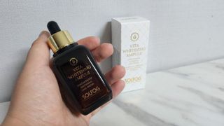 소담스퀘어 상암 솔포그 비타민 화이트닝 앰플 50ml 안티에이징 항산화 가미 잡티 트러블 세라마이드 — 5점을 준 리뷰어가 2022년 11월 올린 사용 사진