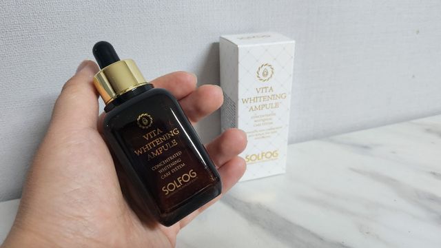 솔포그 비타민 화이트닝 앰플 50ml 안티에이징 항산화 가미 잡티 트러블 세라마이드 리뷰 사진